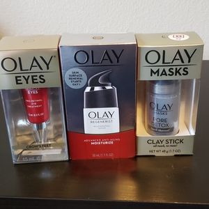 Olay eye, face cream and mask